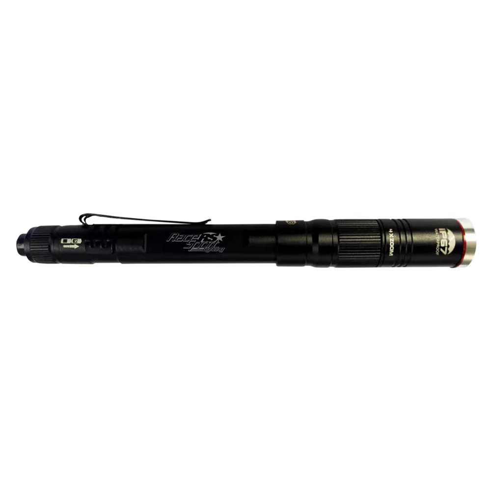 1007532 – RACESPORT LT Flashlight, Handheld 3 Mode CREE LED Clear Lens Linear Beam Black Rechargeable Battery 2.78 Wa...